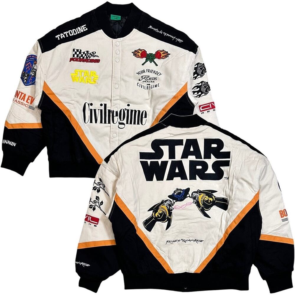 Civil Regime X Star Wars Pod Racing Varsity Bomber Jacket in Large